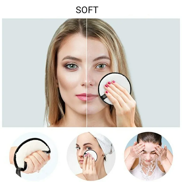 
Reusable Makeup Remover Pads facial Soft Rounds Make Up Removal Wipes Washable Face Cleaning Cloths Hypoallergenic 