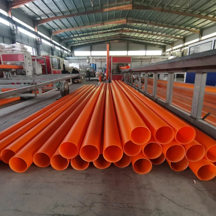 3 inch 100mm Thin Walled Plastic MPP Pipe Orange Modified Underground Cable Sleeve Conduit