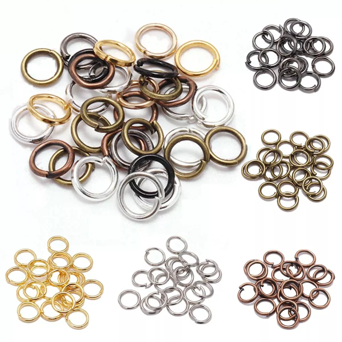 DIY Jewelry Findings Open Single Loops Jump Rings Split Ring for jewelry making Open Jump Rings Connectors Wholesale
