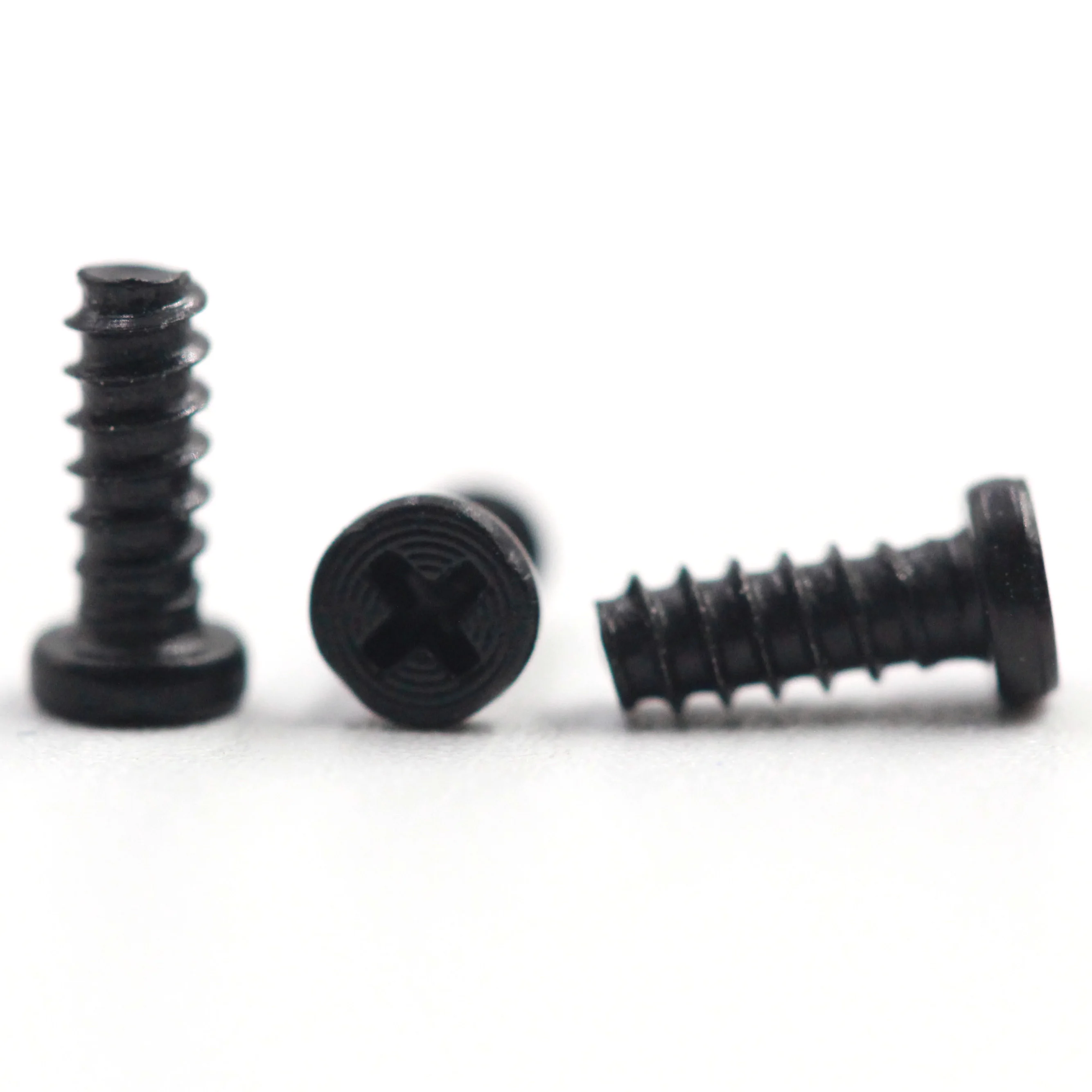M2 Black Carbon Steel Cross Recessed Tapping Screw Flat Tail CB Flat Tail Self Tapping Screw