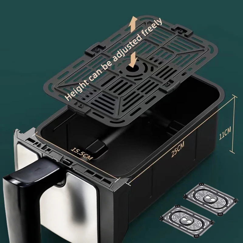 Hot Sale 4L To 8L With Smart Rap 2-basket Smart Touch Screen Deep Fry Oven Fry Cooker Double Baskets Air Fryer