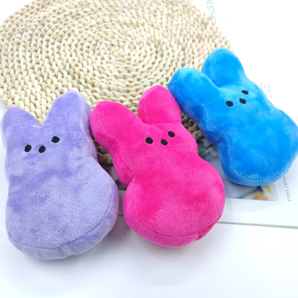 Dropshipping Easter Gifts 15cm Peep Stuffed Plush Toy Bunny Rabbit Mini Rabbit Plush Bunny Toy
