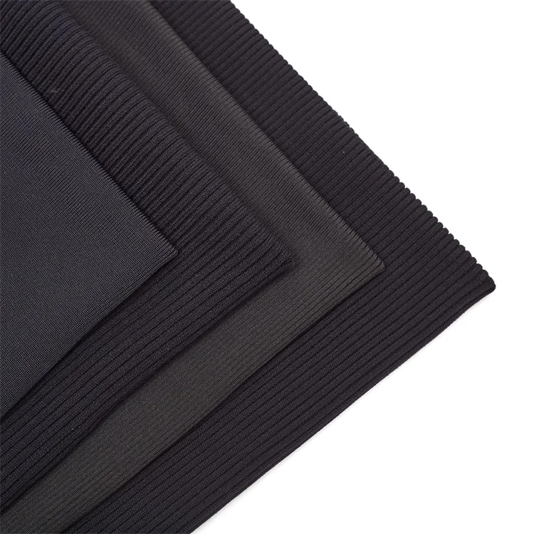 knitted cuff rib ribbed cuffs and hem rib knit t-shirt