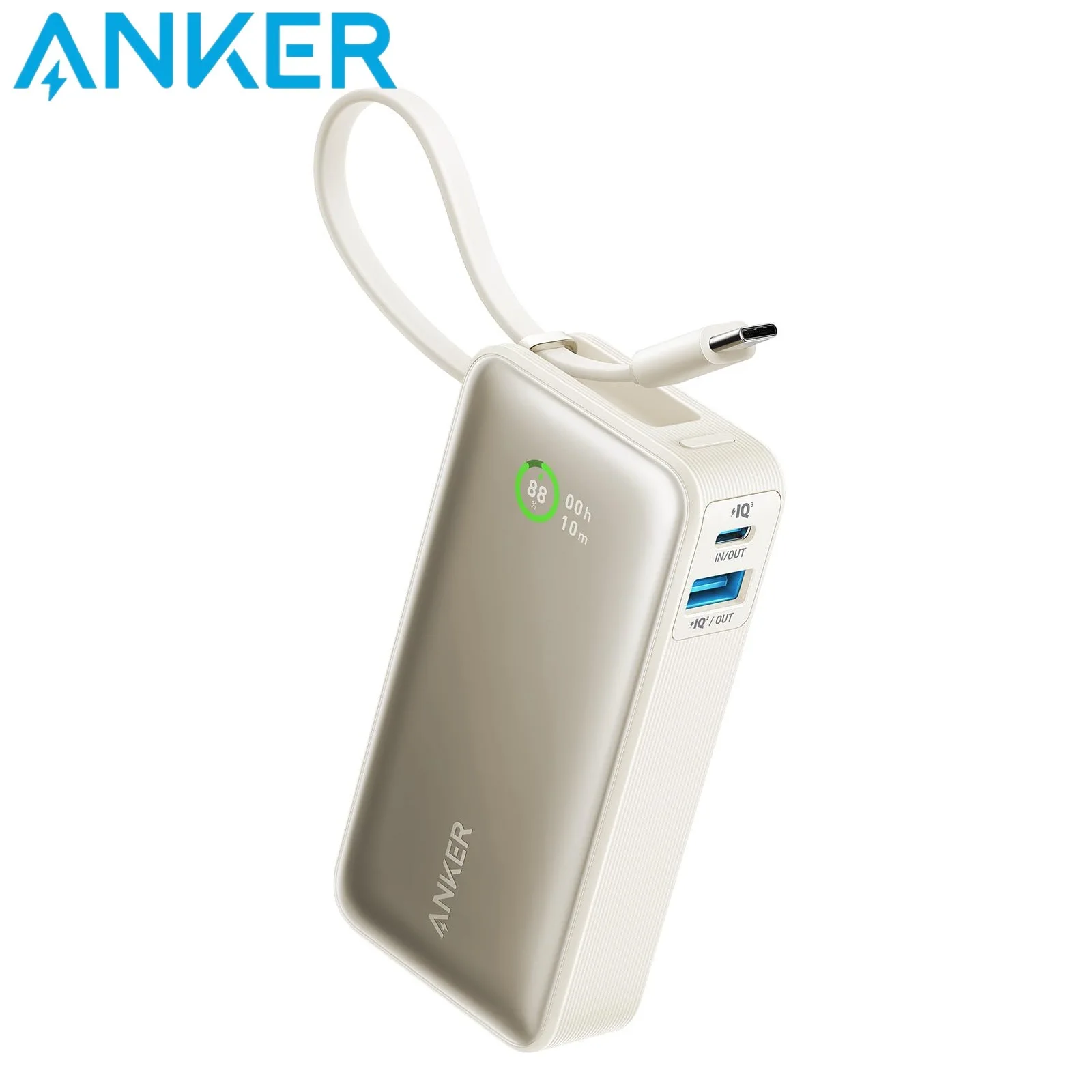 Anker power bank с кабелем 10000 мАч модель A1259