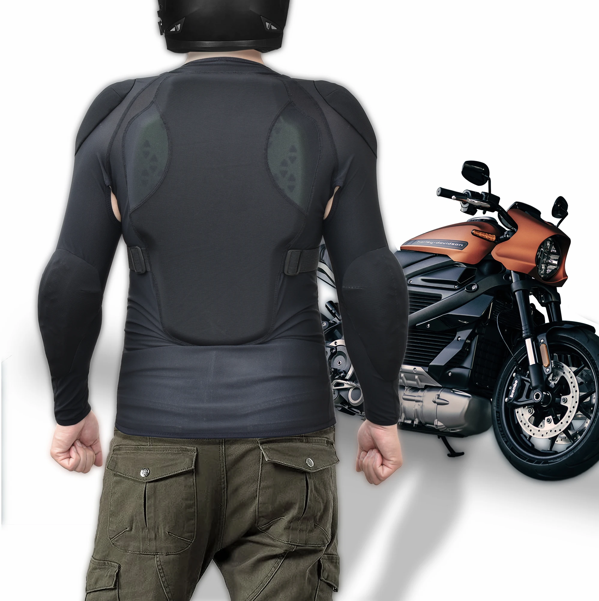 CE Level 1 LEVEL 2 Protective Motorcycle Body Armor Riding Armored Mesh Shirt With D3O  pad For All season