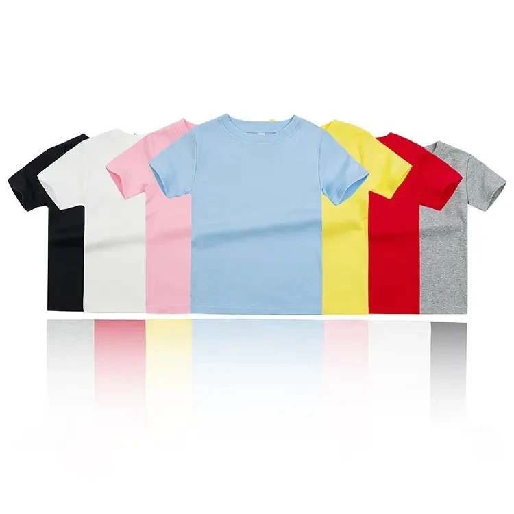 2024 wholesale custom print cotton Children kids t shirt blank kids clothing children girl T shirts cotton shirts for kids