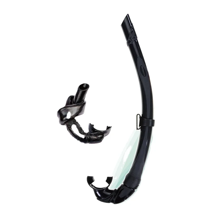 Flexible semi shape diving snorkels equipment silicone rubber snorkel mouthpiece