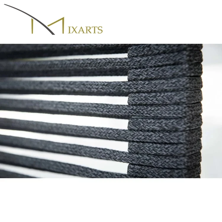 
garden furniture rattan patio wicker bamboo rope chairs hotel design aluminum dining chairs set 