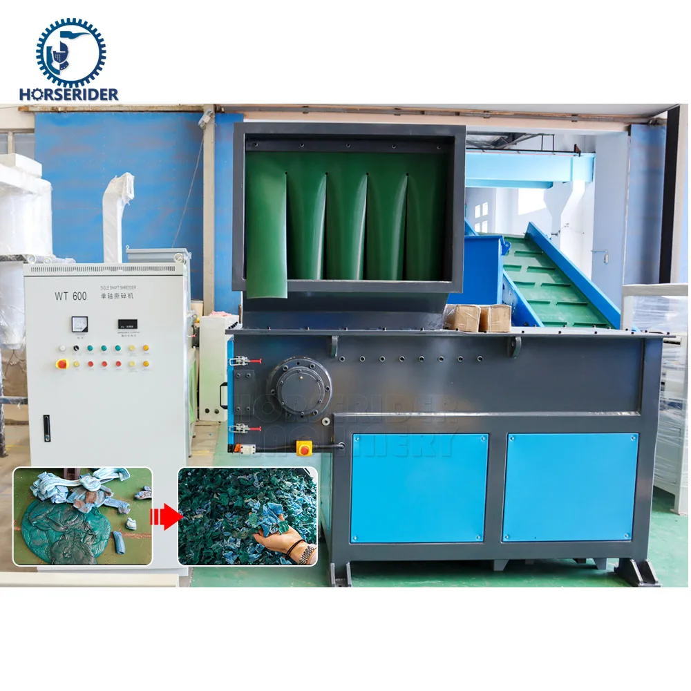 Plastic lumps grinding crushing machine single shaft shredder machine for waste plastic