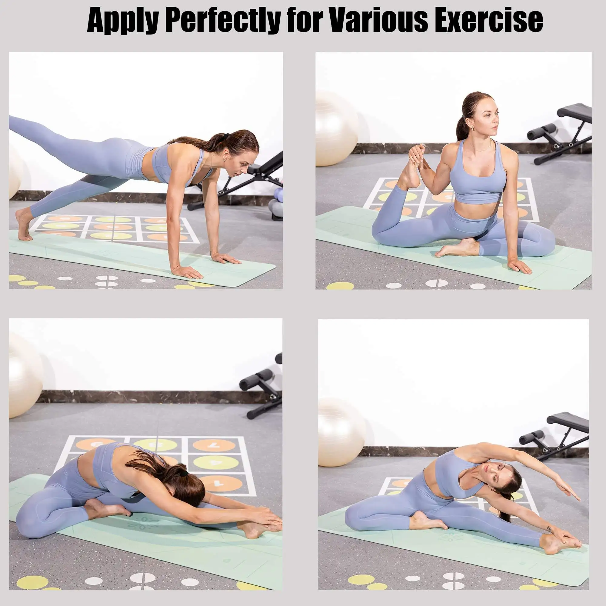 Custom Printed Design Eco Friendly Yoga Matt Manufacturer Wholesale Gymnastics Fitness Pilates Yoga Mat/