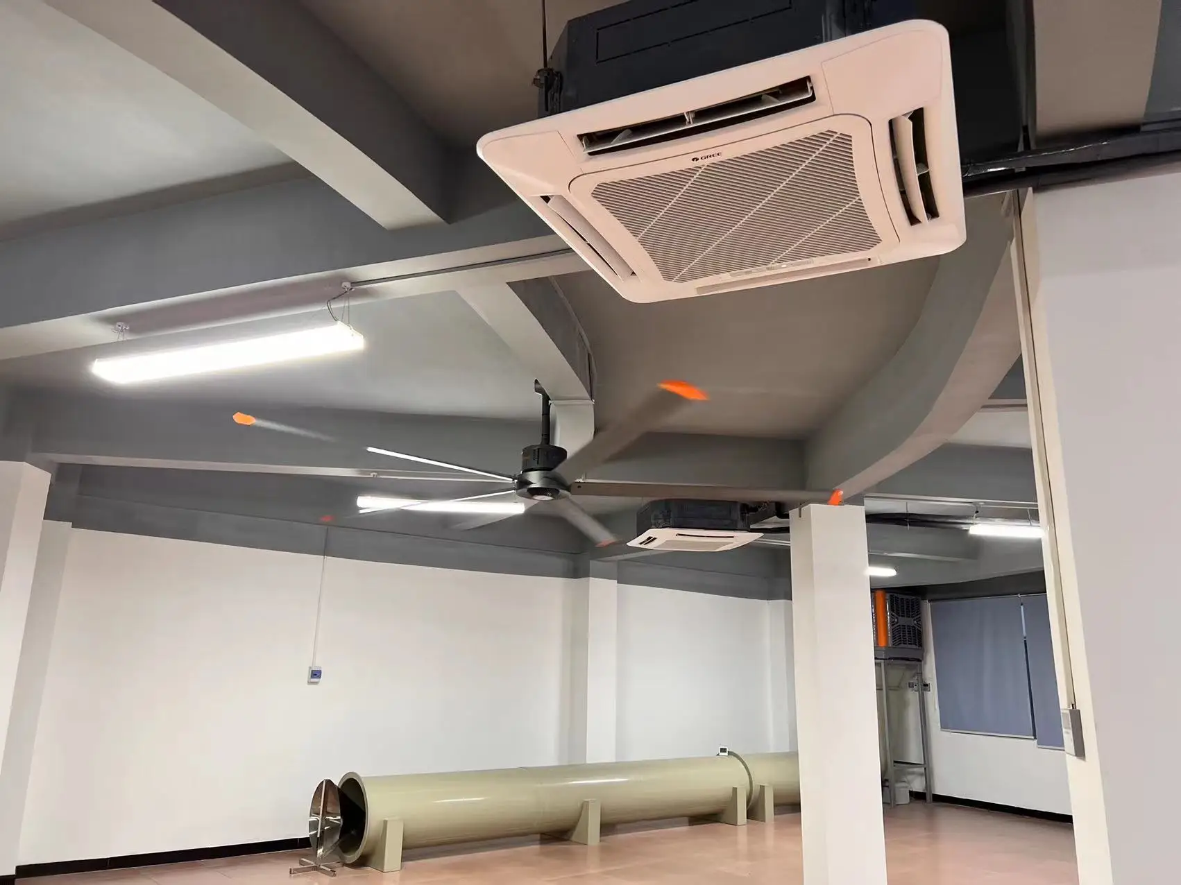 RTFANS PMSM motor 103 inch with light 5 blades commercial hotel school hvls ceiling fan