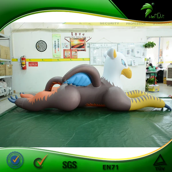 2.5m long Hongyi Inflatable Gryphon Custom Inflatable Brown Eagle With SPH
