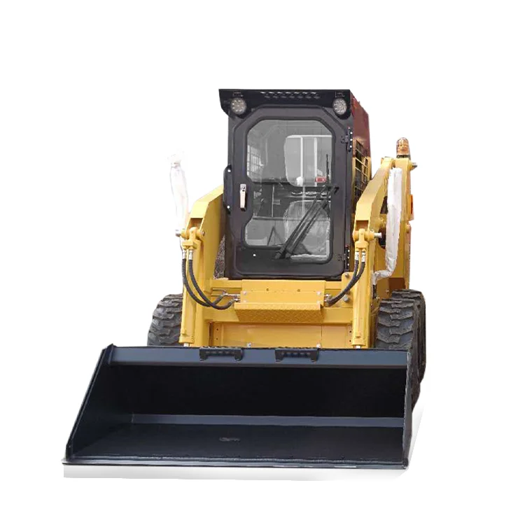 4 In 1 Bucket Mini Skid Steers Compact Utility Loaders Earthmoving Machinery Tracked Skid Steer Loader