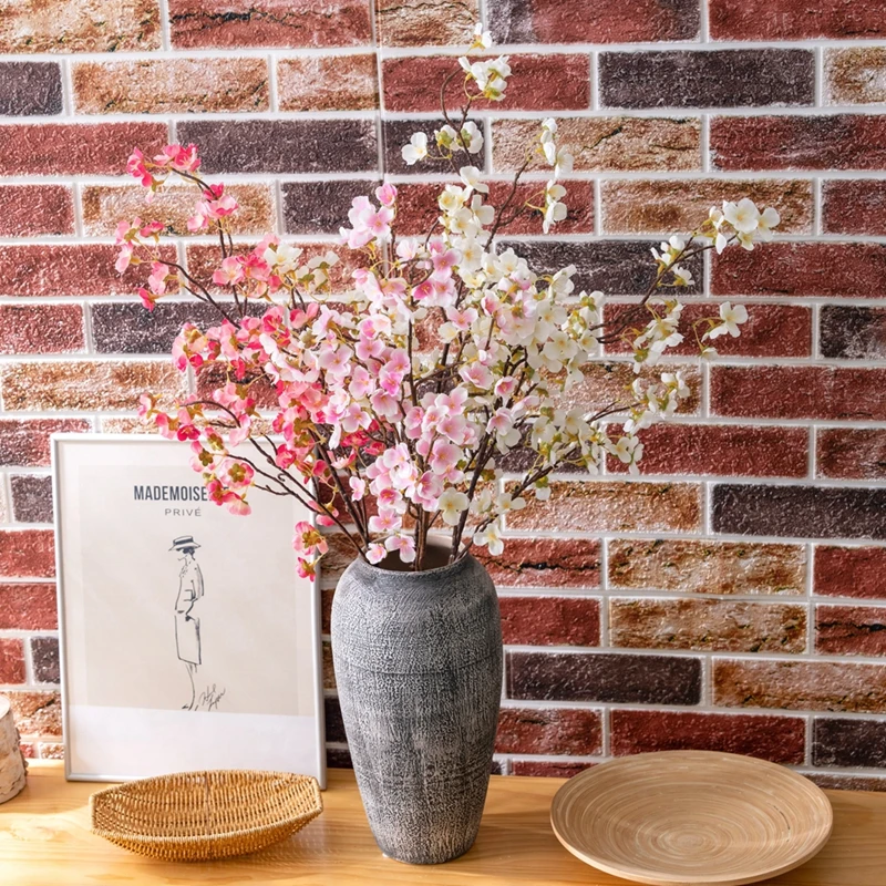 Flowers Arrangements Artificial White Cherry Blossom Branches Wedding Decor