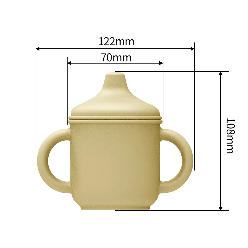 Customized BPA Free Toddler Learning Cups Snack Catcher Unbreakable Non Spill Drink Training silicone cups