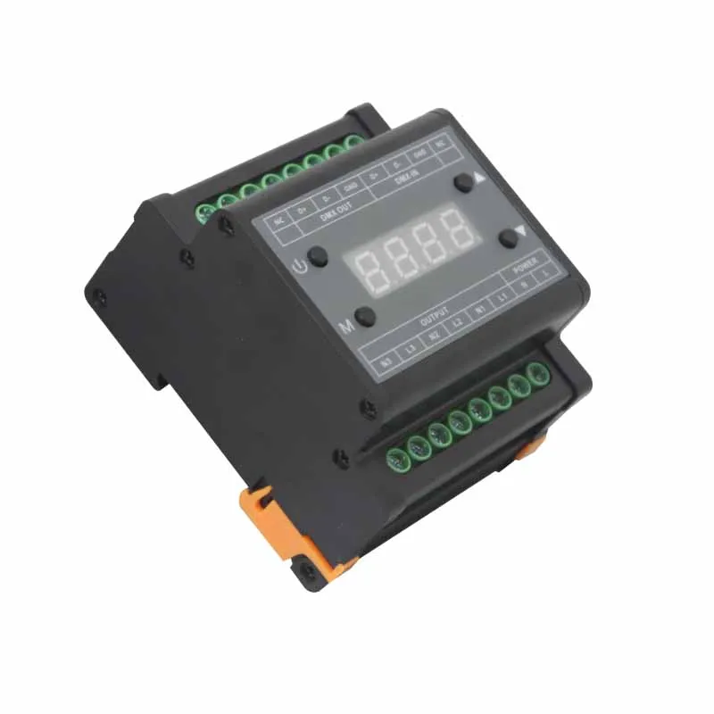3 канала диммер 220V Dmx Triac Din Rail штанге свет Dmx512 декодер