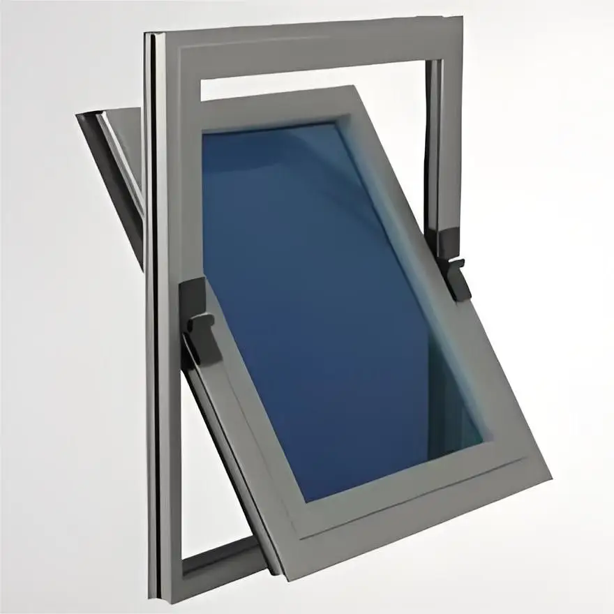 Фабричные алюминиевые окна с двойным остеклением, шарнирные или поворотные окна, вертикальные поворотные окна