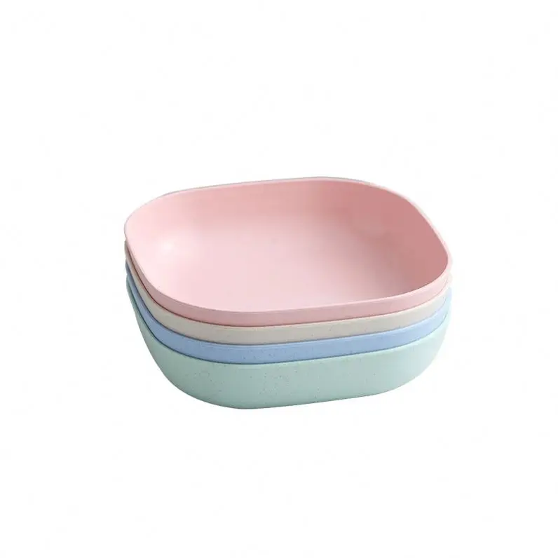 Multipurpose hot sale new design 13cm deep square dish spit bone home small dinner plate set salad bowl