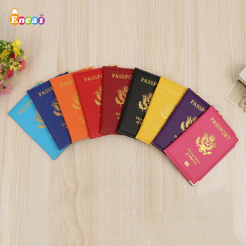 Encai Wholesale America Passport Holder Cheap USA Passport Cover
