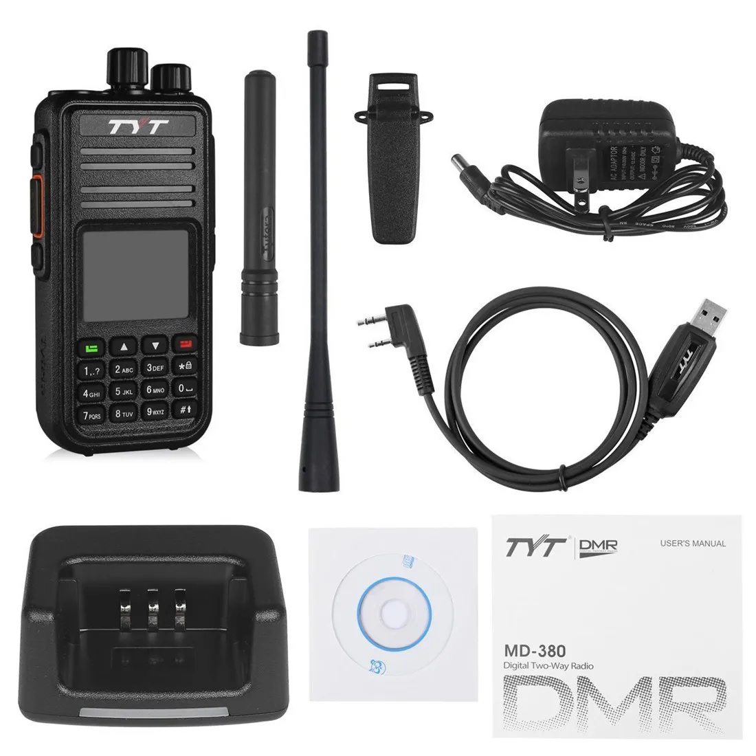 TYT MD-380 DMR двухстороннее радио УВЧ 400-480 МГц 5 Вт Портативные Цифровые иди и болтай Walkie Talkie “иди