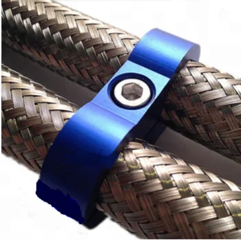 High Quality Billet Dual Hose Separator Clamp Fitting Connector 4AN 6AN 8AN 10AN 12AN for Braid Oil Fuel Hose Line