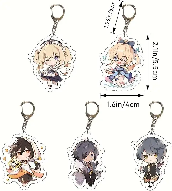 hot Cartoon Manufacturer Cute Figures Popular Key Chain Pendant Holographic Clear wholesale japan anime keychain