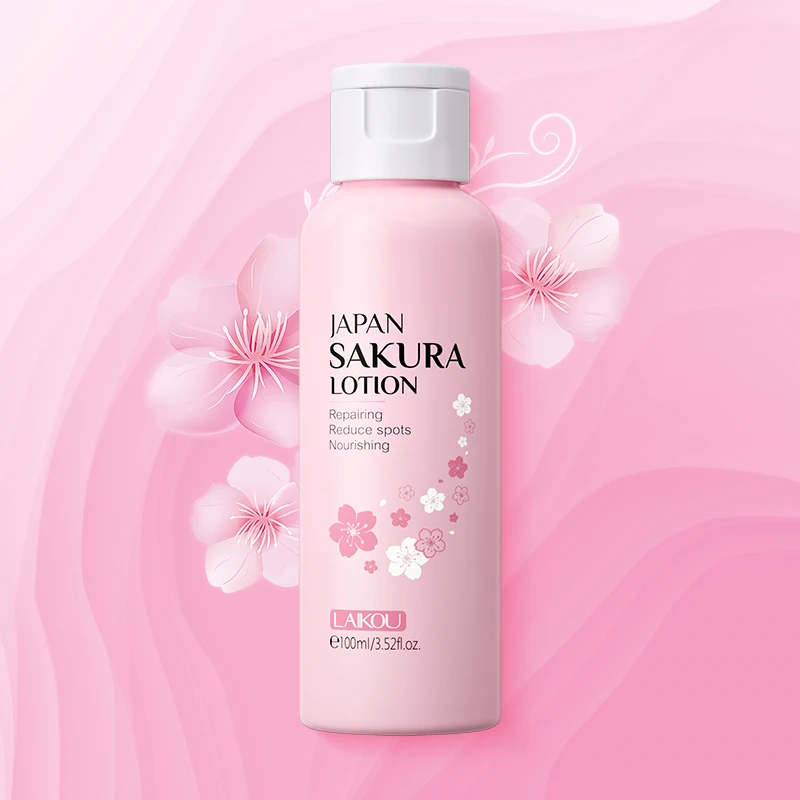Japan Sakura Organic Body Care Brighten Whitening Moisturizing Face Lotion For Dry Skin
