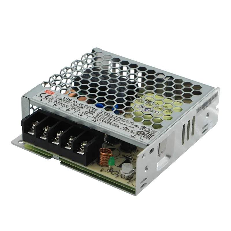 LRS-75-24 75W 24V/3.2A Mini size 1U low High quality low price AC-DC Single Meanwell LED Switch Power Supply