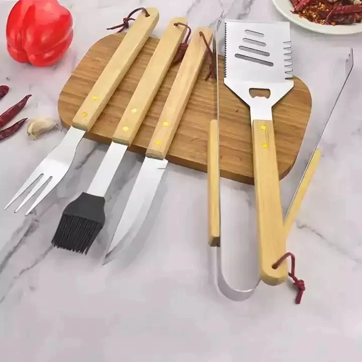 Custom Grilling Set With 5 Useful Bbq Grilling Tools Bbq Tools