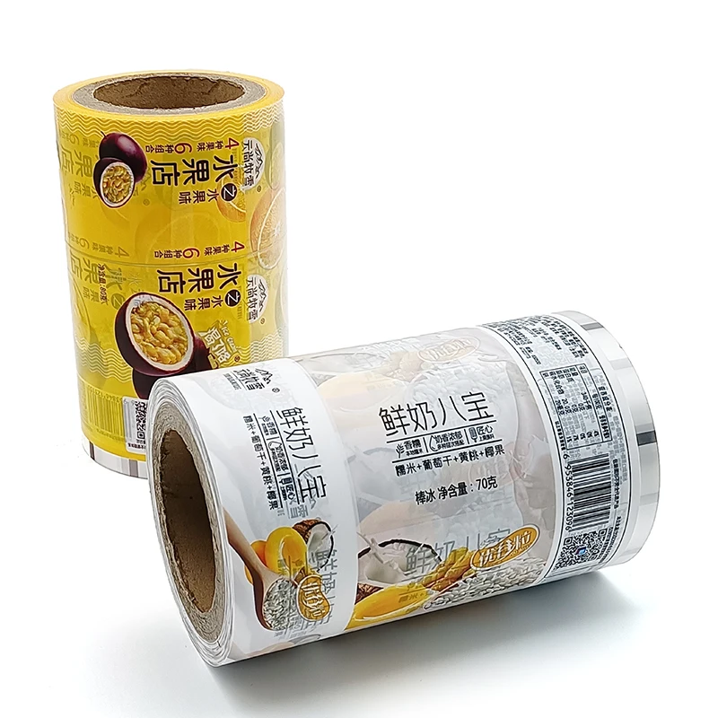 Automatic Plastic Film Roll Packaging Bags For Food Popsicle Wrapper Packaging With Window