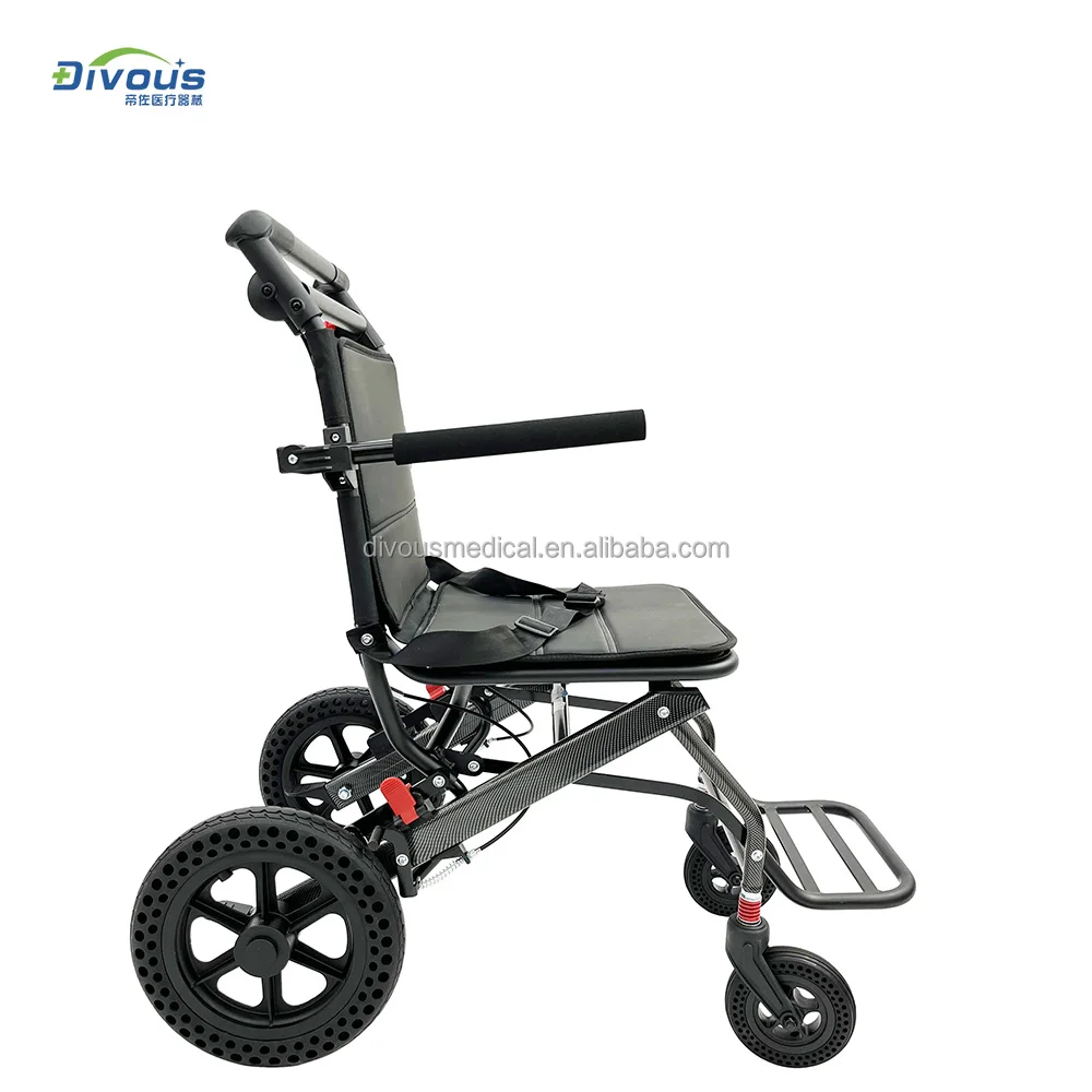 New product high-quality ultra-lightly folding manual travel wheelchair for disabled and  elderly could carry on the plane
