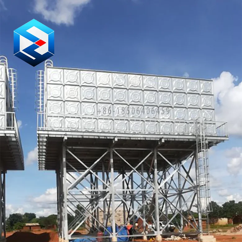 15M High Galvanized Steel Water Tank Tower Price