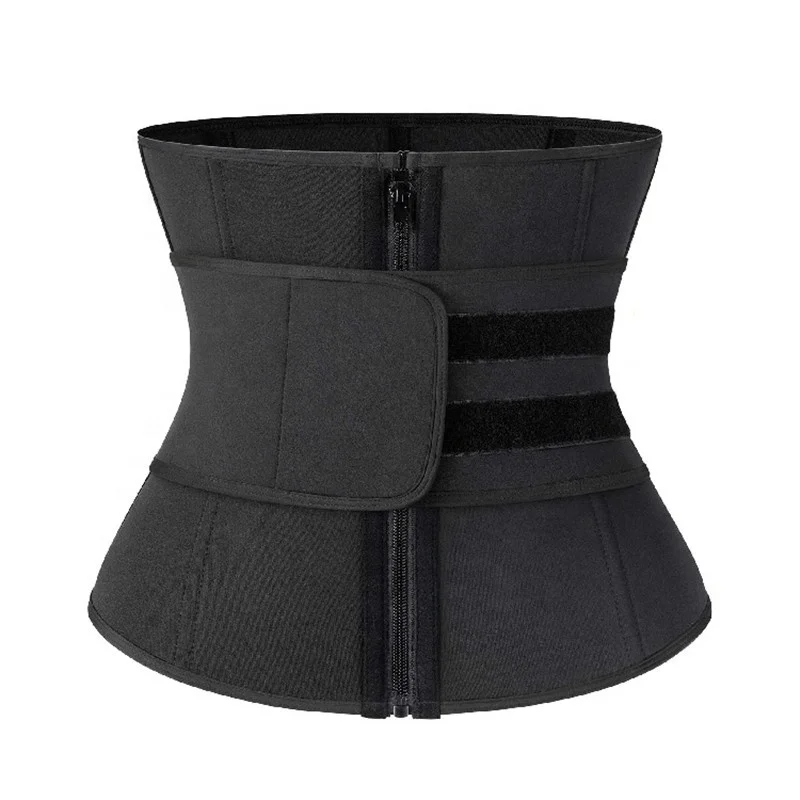 
Exercise Sport Gym Workout Black Neoprene Lumbar Back Stomach Sweat Band Waist Trimmer Support Waist Trainer Belt for Women 