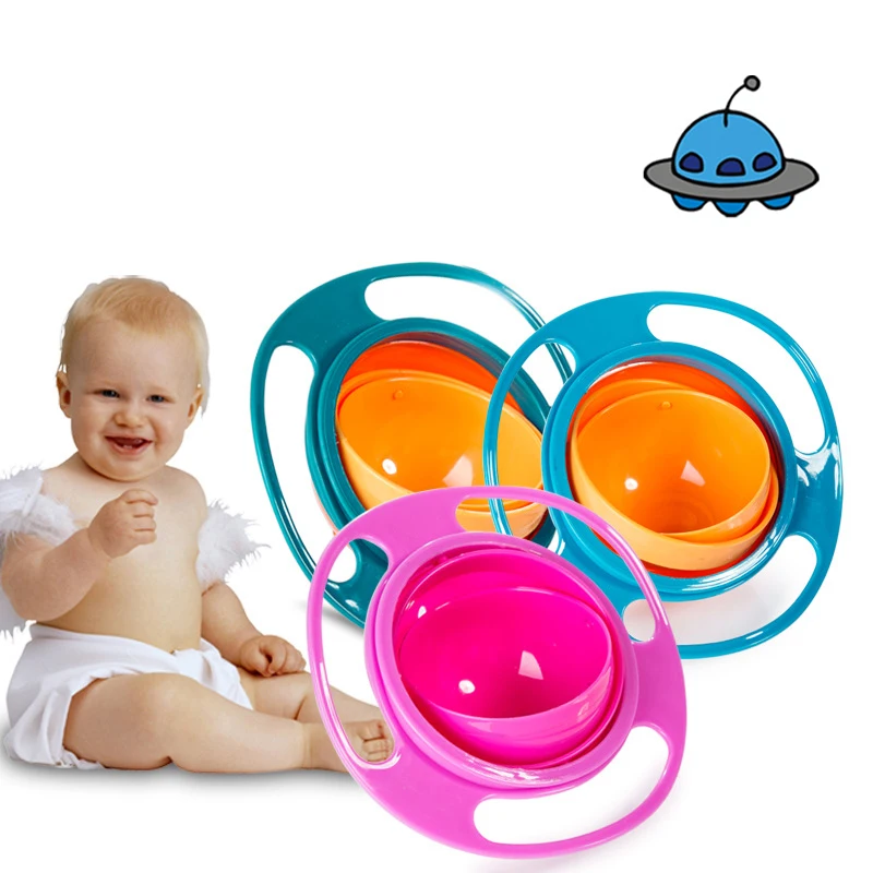 Factory Wholesale Hot Sale Preemptive Children Bowl 360 Degree Rotating Balance Bowl Baby Bowl