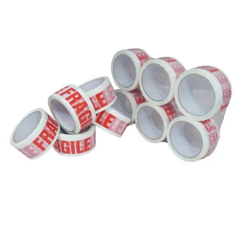 factory stock offer high quality reasonable price packing bopp fragil  red tape for box sealing