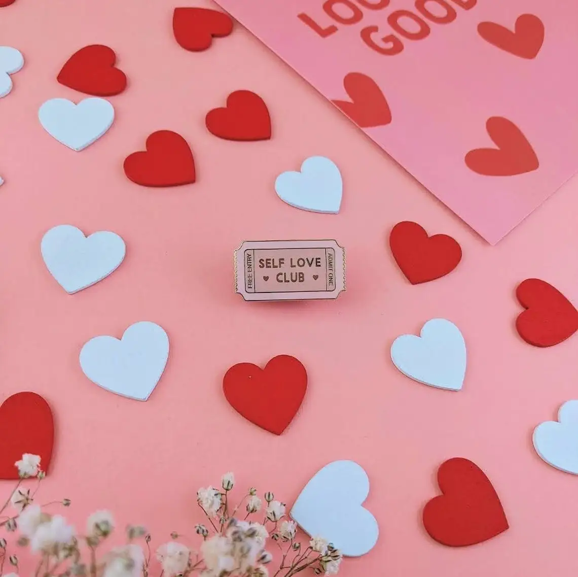 Self Care Love Body Positive Hard Enamel Pin Lapel Badge
