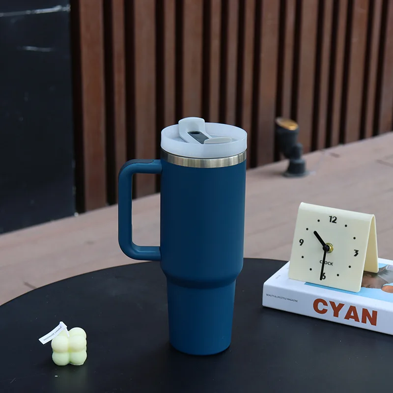 Most Popular Lead Free Adventure Insulated Travel Mug 40oz Black Chroma Tumbler With Handle And Straw