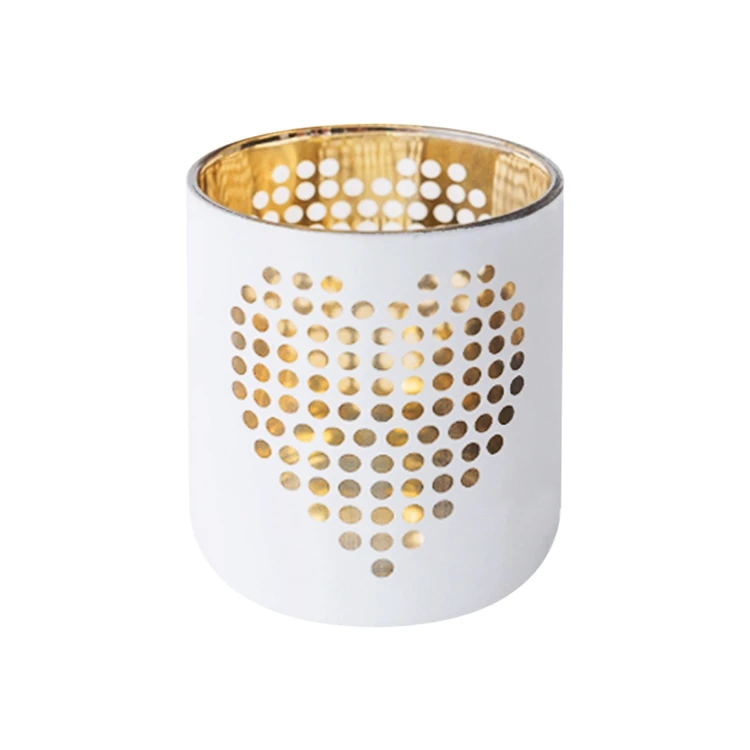 fragrance glass candle holder love Scented soy wax mercury glass votive for home decor