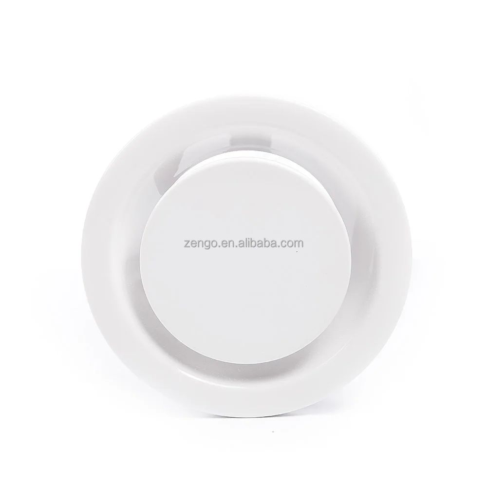 Ventilation Round Air Ceiling Diffuser steel with a white powder coated finish Circular Exhaust Disc Metal Exhaust Air Valve
