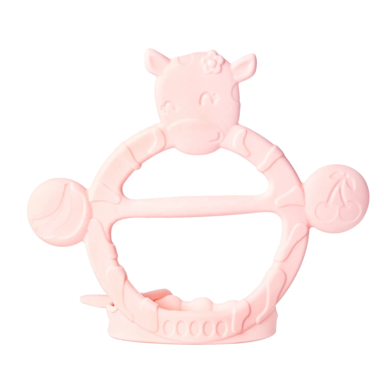 Корова форма регулируемый размер запястья при прорезывании зубов жевательные браслет Прорезыватели для зубов силиконовый Игрушки для малышей