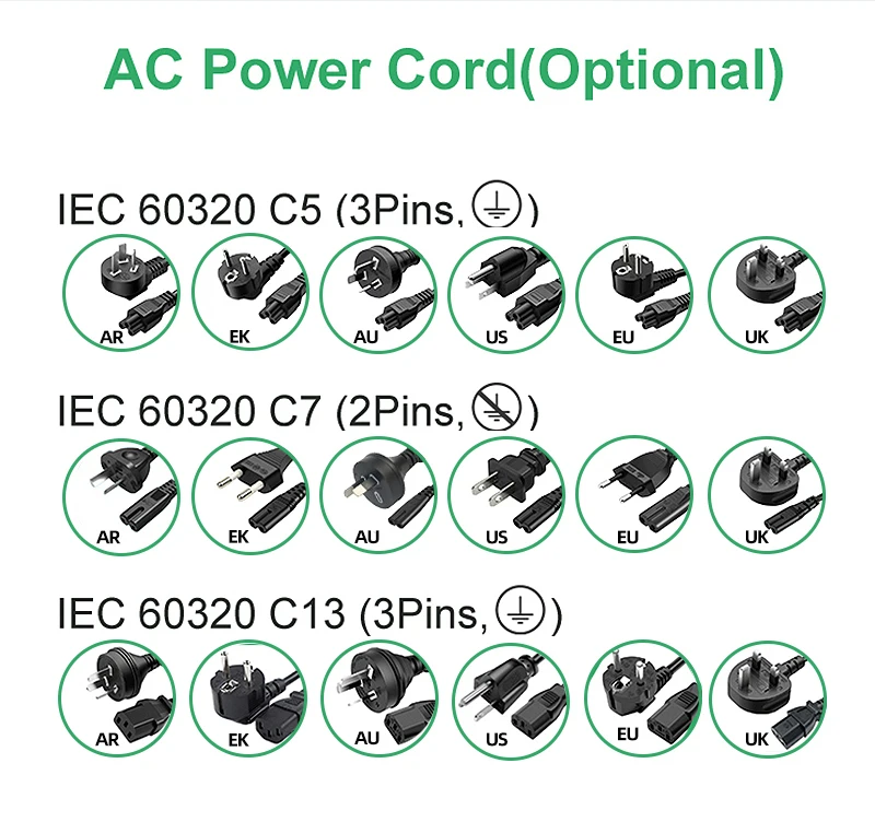sticker printer power adapter 12v 5amp power supply 6v 7v 8v 9v 0.5a 0.8a 6a 3a 4a hp laptop charger type c
