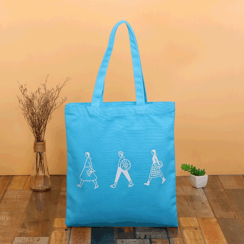 
New York Green Canvas Tote Bag with Interior Pocket 