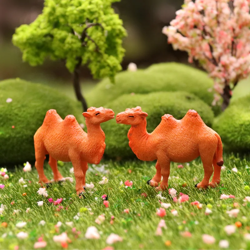 Simulation Camel Craft Fairy Garden Miniature Figurines Car Accessories Sand Table Animal Ornaments Decoration Indoor Statue