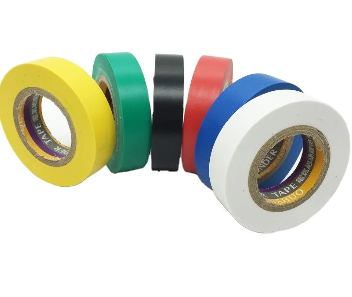 High Quality Manufacturer Flame Retardant Wire Cable Black PVC Electrical Insulation Tape Jumbo Roll
