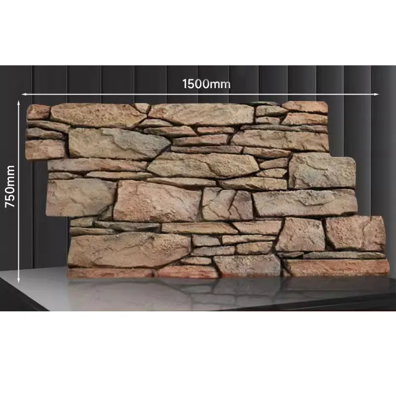 Artificial Stone Lightweight Pu Stone Wall Panel Polyurethane Stone Panel 3d Wall Panel Board for Wall Decorative