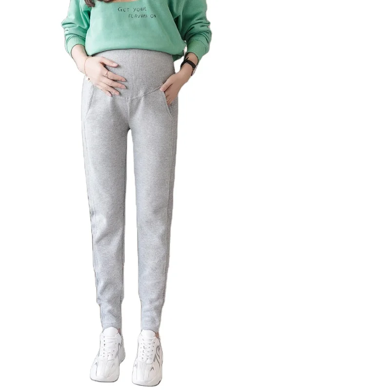 
2021 Hot Selling Pregnant Leggings Maternity Pants High Waist Elastic Comfortable Long Casual Pants for Women 
