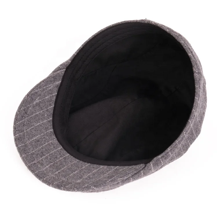 Fashion Plaid Striped British Newsboy Plain Adult Female Wool Ivy Hats