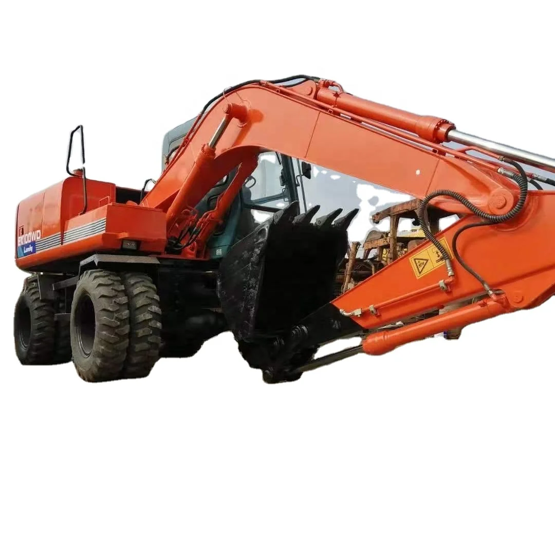 Hitachi строительные машины которые используются в Японии EX100WD 7 тонн Колесный экскаватор трактор для продажи