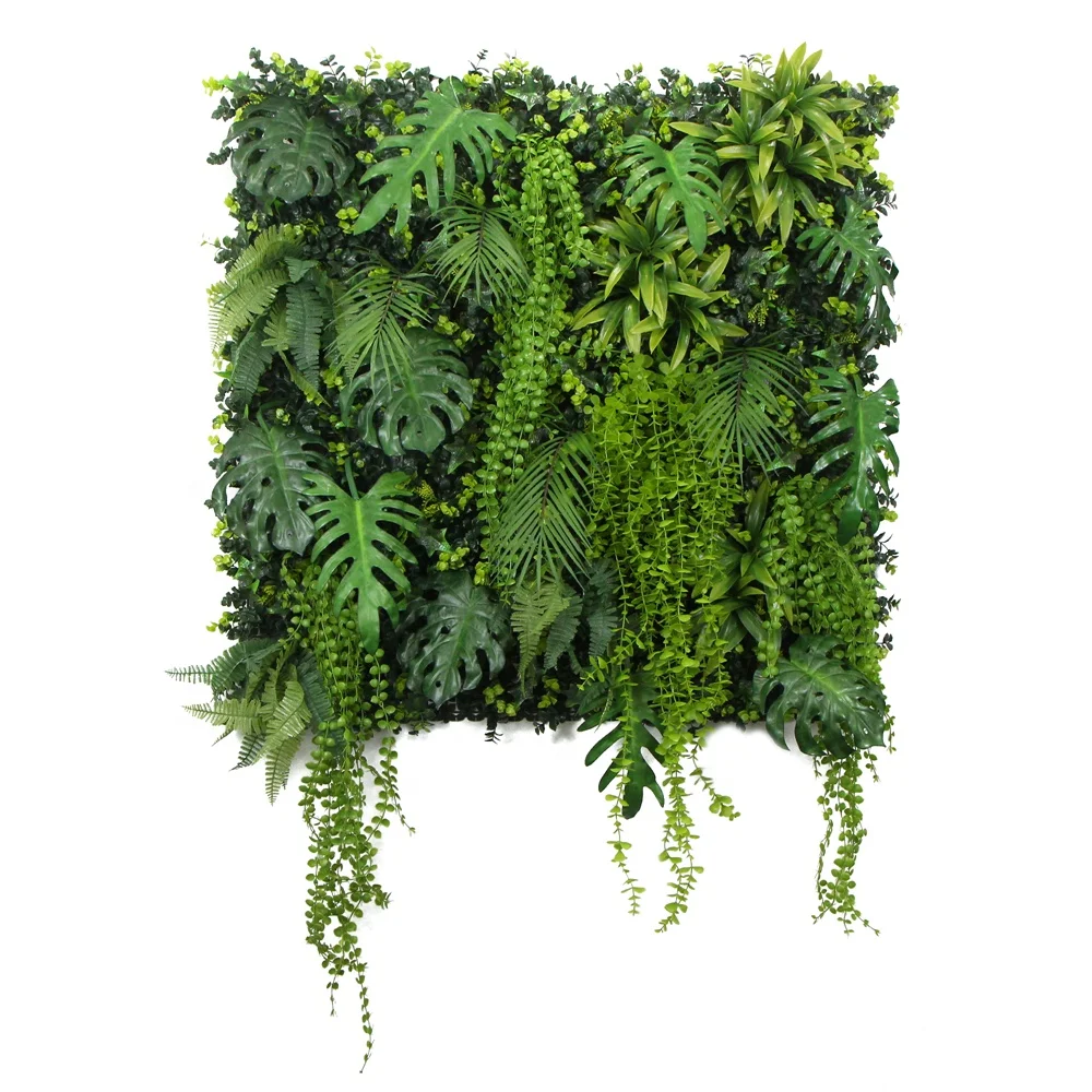 Factory supply decorative artificial hedge grass wall boxwood panel artifici green wall for wall decoration