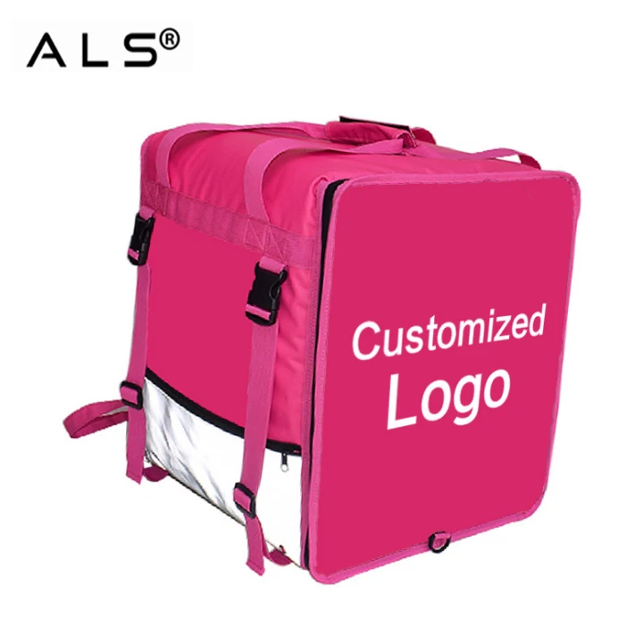 Food Delivery Bag with Adjustable Divider Insulated for Hot and Cold Grocery Containers